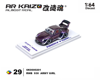 (PRE-ORDER 2026) Almost Real 1:64 KAIZO RWB 993 Army Girl Special Edition (6K0000201)