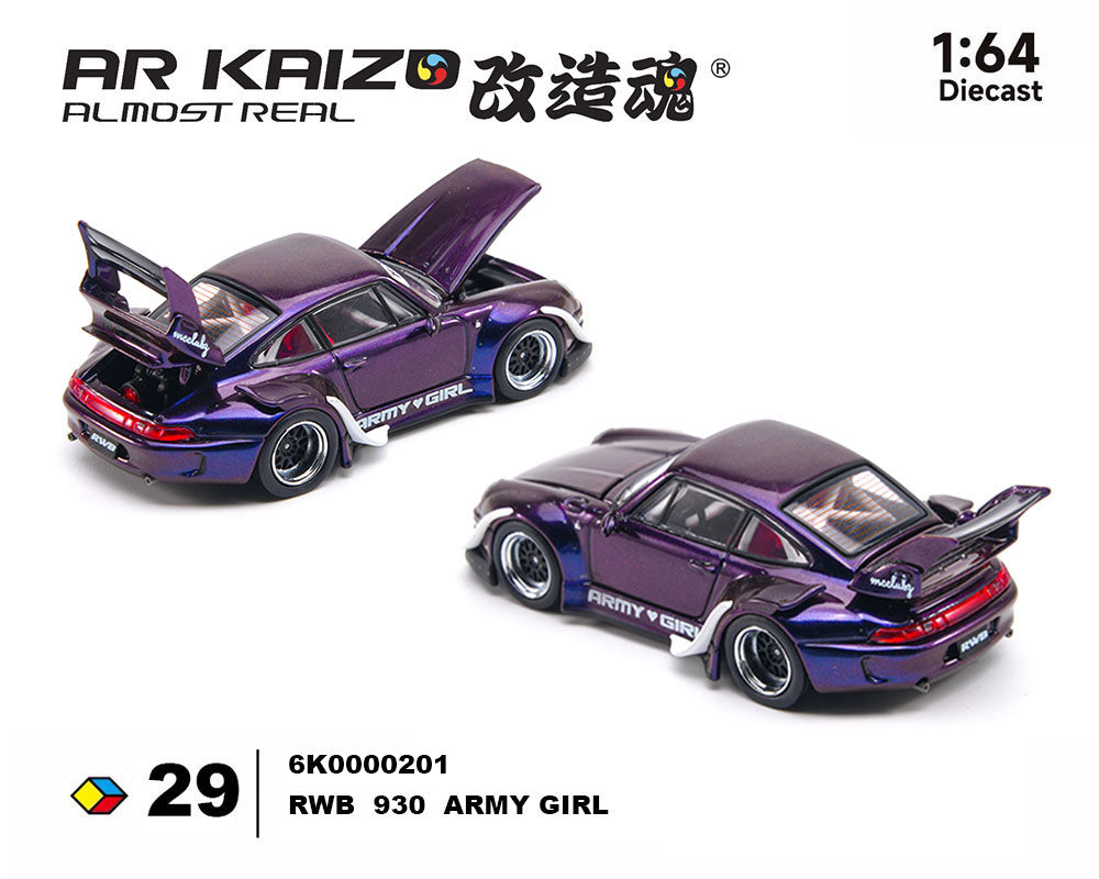 (PRE-ORDER 2026) Almost Real 1:64 KAIZO RWB 993 Army Girl Special Edition (6K0000201)
