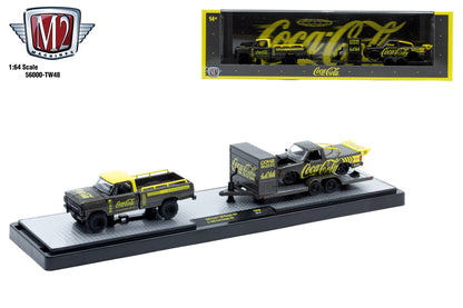 1969 Ford F-100 Ranger 4x4 &amp; 1995 Ford Ranger XLT – M2 Machines 1:64 Auto-Haulers Coca-Cola Release TW48 – 56000-TW48-B