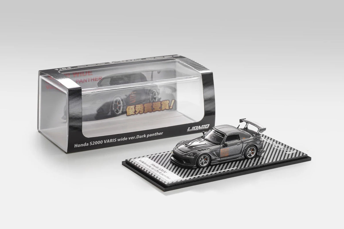 LIOMIO 1:64 Honda S2000 Varis Wide Version Darkpanther LI64-HSVW-001