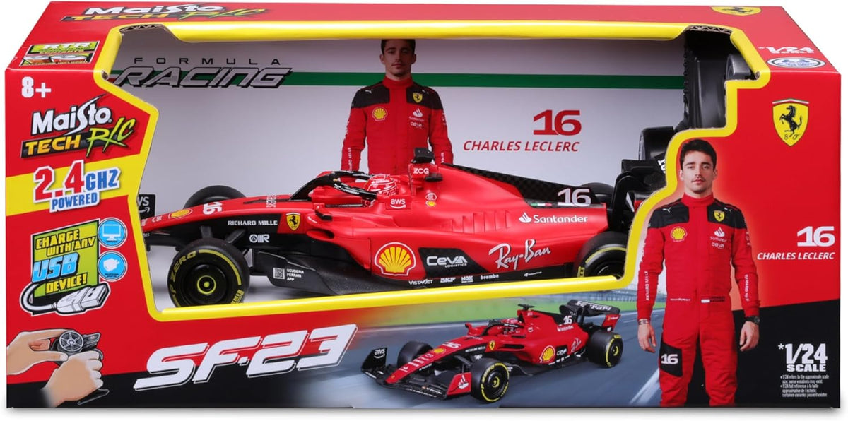 Model Tech Rc 1:24 MAISTO TECH RC- #16 Charles Leclerc- F1 Ferrari SF-23 (2023 ...