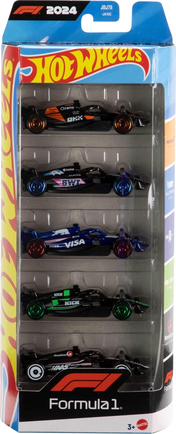 Basic F1 Racing 5 Pack Cars Set - Hot Wheels 1:64 - JGF58