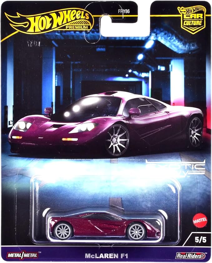 Hot Wheels Premium Car Culture, Exotic Envy 2025, McLaren F1 Dark Burgundy, 5/5 (HKC77)
