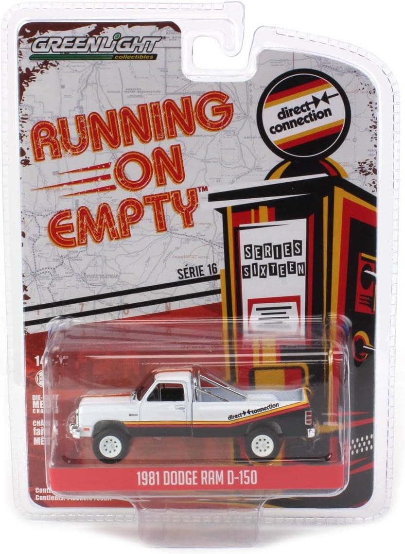 1981 Dodge Ram D-150 Pickup Truck White with Stripes "Mopar Direct Connection"