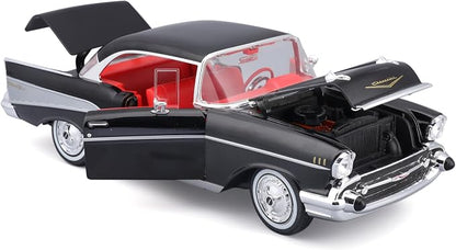 Maisto 1:18 1957 Chevrolet Bel Air Coupe – Black – Special Edition – 31477BK