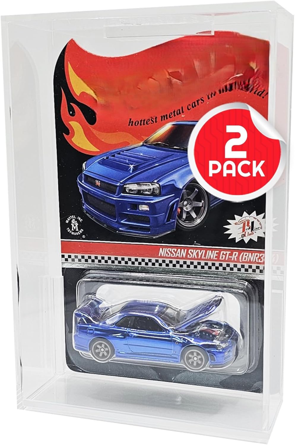 EVORETRO-Acrylic Protector Case for Hot Wheels Mainline, Pack of 2