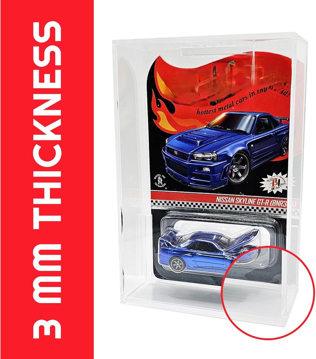 EVORETRO-Acrylic Protector Case for Hot Wheels Mainline, Pack of 2