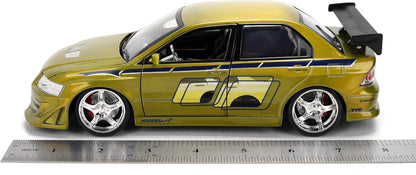Jada 1:24 Mitsubishi Lancer Evolution VII de Brian – Vert effet brossé – 25 Years of Fast &amp; Furious – JD37874