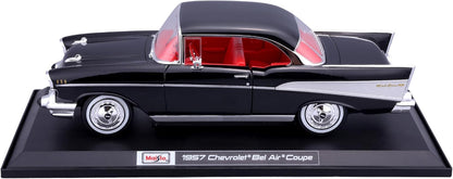 Maisto 1:18 1957 Chevrolet Bel Air Coupe – Black – Special Edition – 31477BK