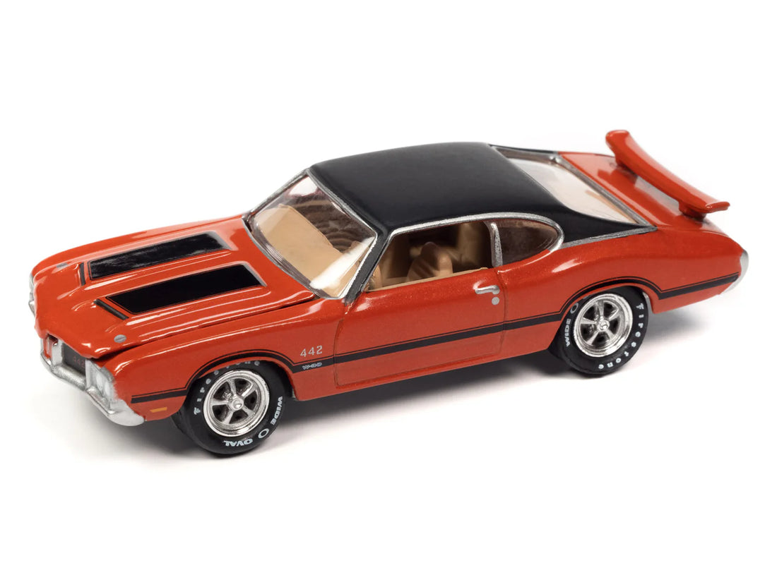 1972 Oldsmobile 442 W30 (Flame Orange Poly w/Flat Black Roof, Hood &amp; Side Stripes)