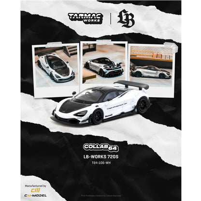 (PRE-ORDER 2026) Tarmac Works 1:64- LB-WORKS 720S White T64-106-WH