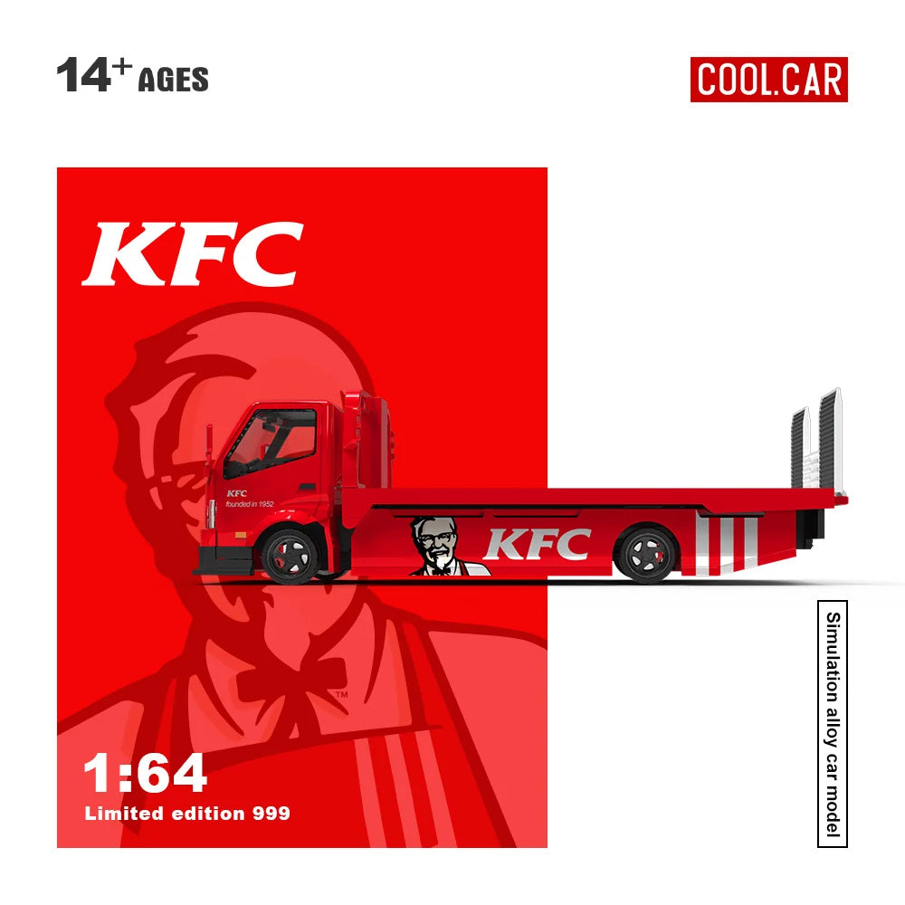 Remorque de transport plate H300 Livrée KFC – Cool Car 1:64 CC647228