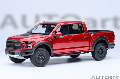 AutoArt 1:18-Ford F-150 Raptor Supercrew 2019 (Ruby Red) AA72948