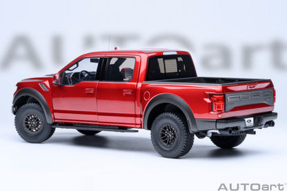 AutoArt 1:18-Ford F-150 Raptor Supercrew 2019 (Ruby Red) AA72948