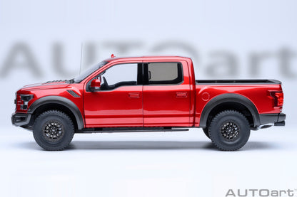 AutoArt 1:18-Ford F-150 Raptor Supercrew 2019 (Ruby Red) AA72948