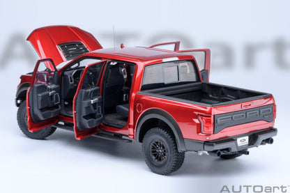 AutoArt 1:18-Ford F-150 Raptor Supercrew 2019 (Ruby Red) AA72948