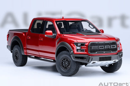 AutoArt 1:18-Ford F-150 Raptor Supercrew 2019 (Ruby Red) AA72948