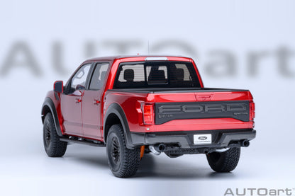AutoArt 1:18-Ford F-150 Raptor Supercrew 2019 (Ruby Red) AA72948