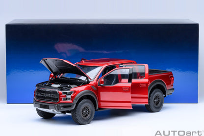 AutoArt 1:18-Ford F-150 Raptor Supercrew 2019 (Ruby Red) AA72948