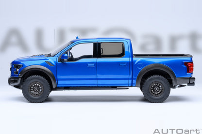 AutoArt 1:18-Ford F-150 Raptor Supercrew 2019 (Velocity Blue) AA72949