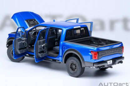 AutoArt 1:18-Ford F-150 Raptor Supercrew 2019 (Velocity Blue) AA72949