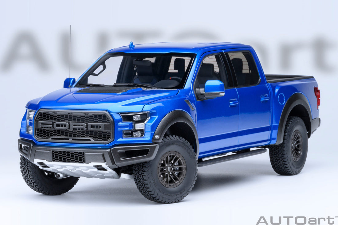 AutoArt 1:18-Ford F-150 Raptor Supercrew 2019 (Velocity Blue) AA72949