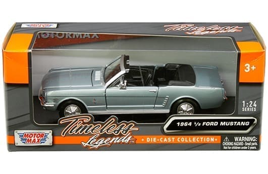 Ford Mustang Convertible 1964 1/2 Bleue – Motormax 1:24 Timeless Legends – 73212AC-BL