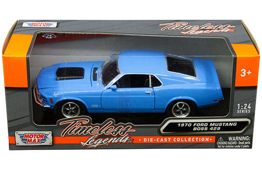 Ford Mustang Boss 429 1970 Bleue – Motormax 1:24 Timeless Legends – 73303AC-B