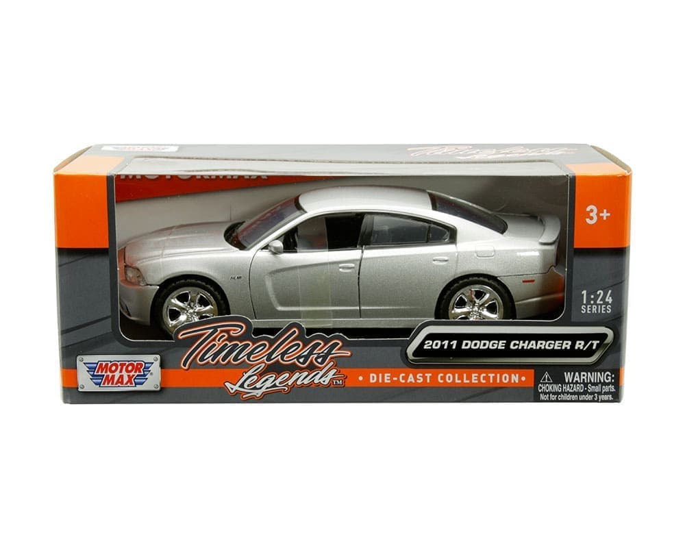 Dodge Charger R/T 2011 Argent – Motormax 1:24 Timeless Legends – 73354SIL