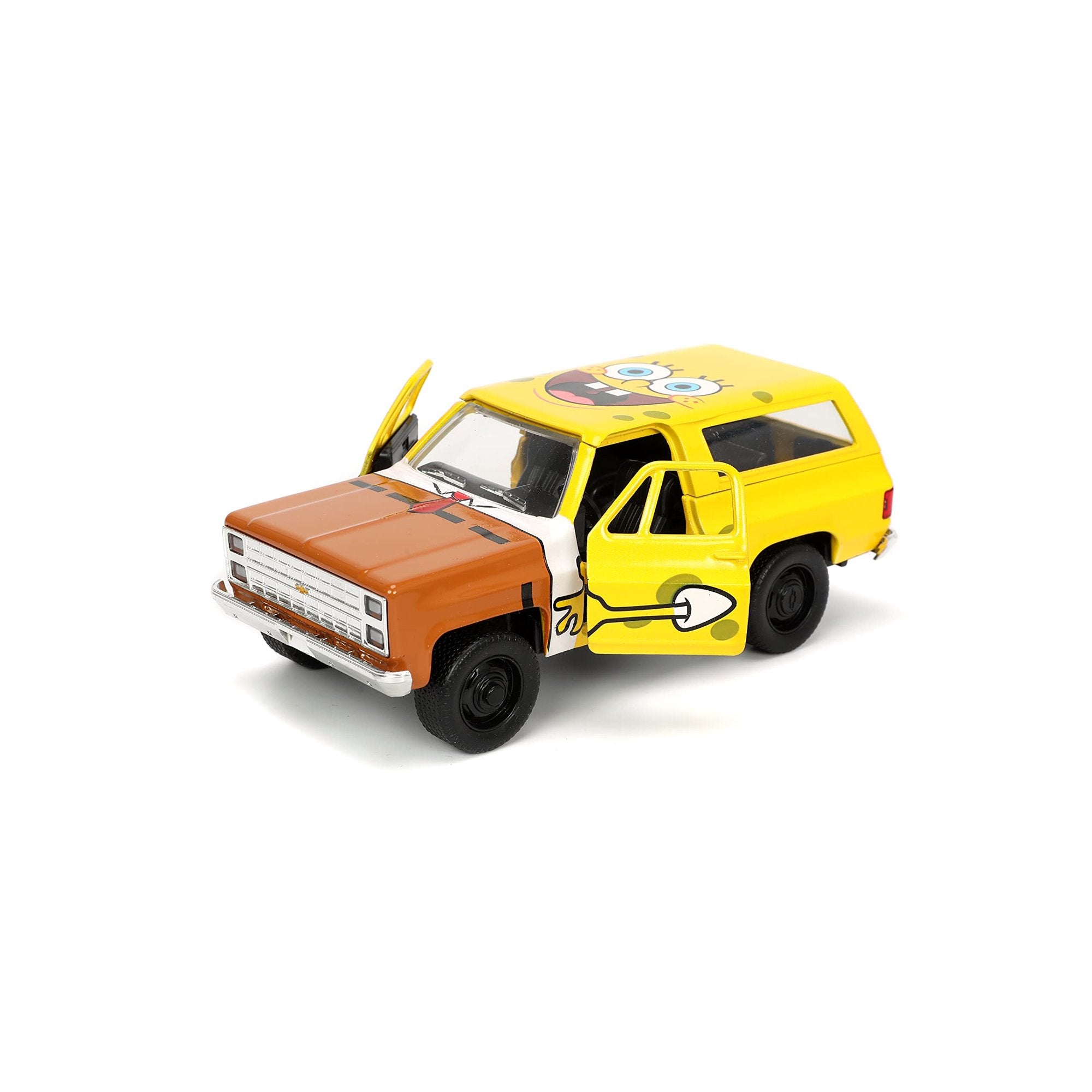 1980 Chevrolet K5 Blazer with SpongeBob – Yellow – Jada Toys 1:32 Hollywood Rides – JD31798