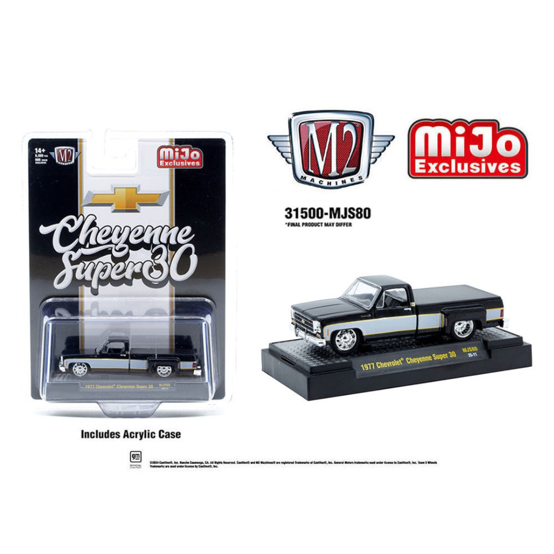 1977 Chevrolet Cheyenne Super 30 Pickup Truck (Black &amp; White Two Tone)