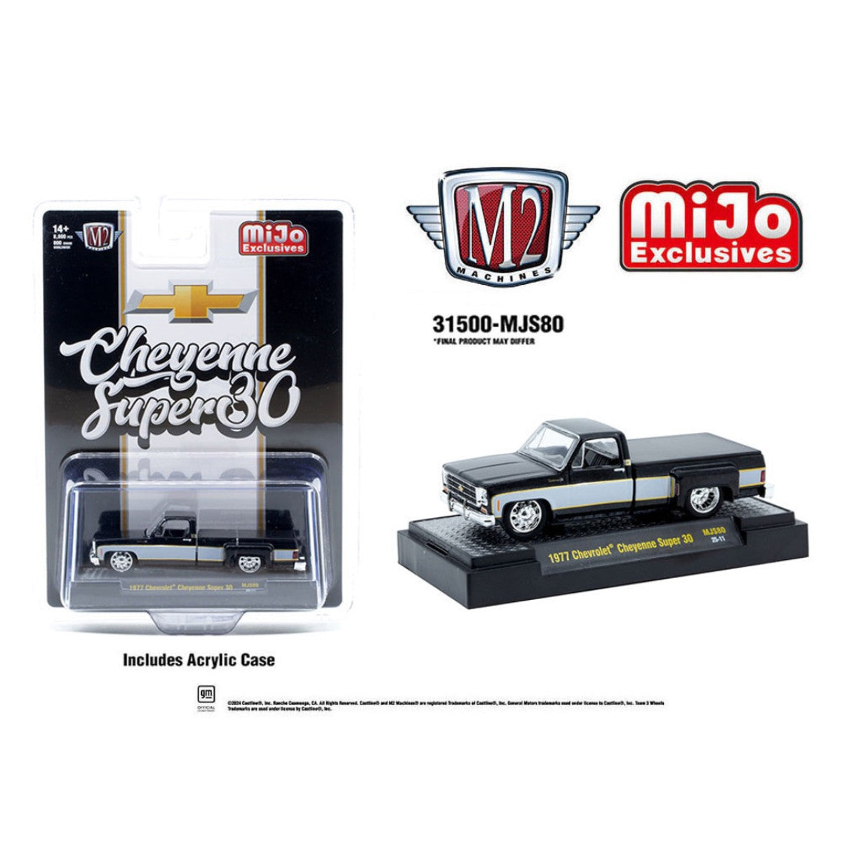 1977 Chevrolet Cheyenne Super 30 Pickup Truck (Black &amp; White Two Tone)