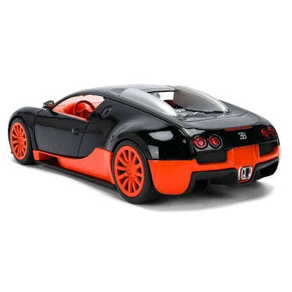Jada 1:24 2011 Bugatti Veyron – Black/Orange – Hyper-Spec – JD37642