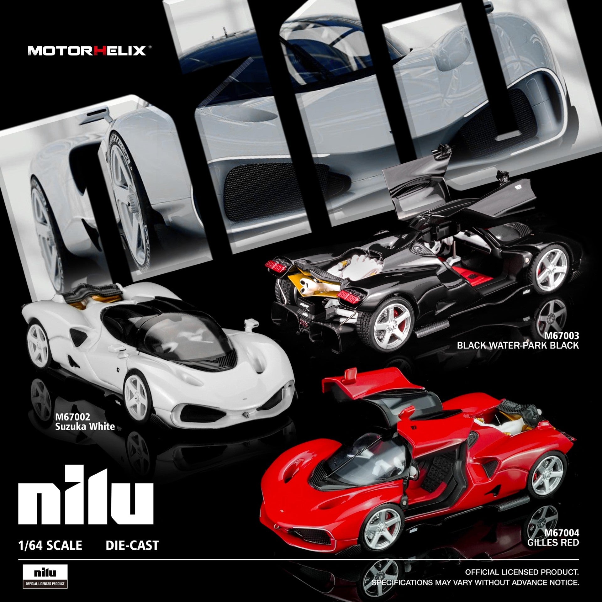 (PRE-ORDER 2026) Motorhelix 1/64 - NILU - Suzuka BLACK WATER-PARK BLACK (M67003)