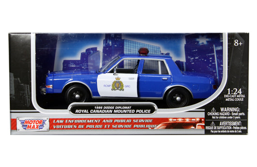 1986 Dodge Diplomat RCMP Bleu – Motor Max 1:24 – 76400