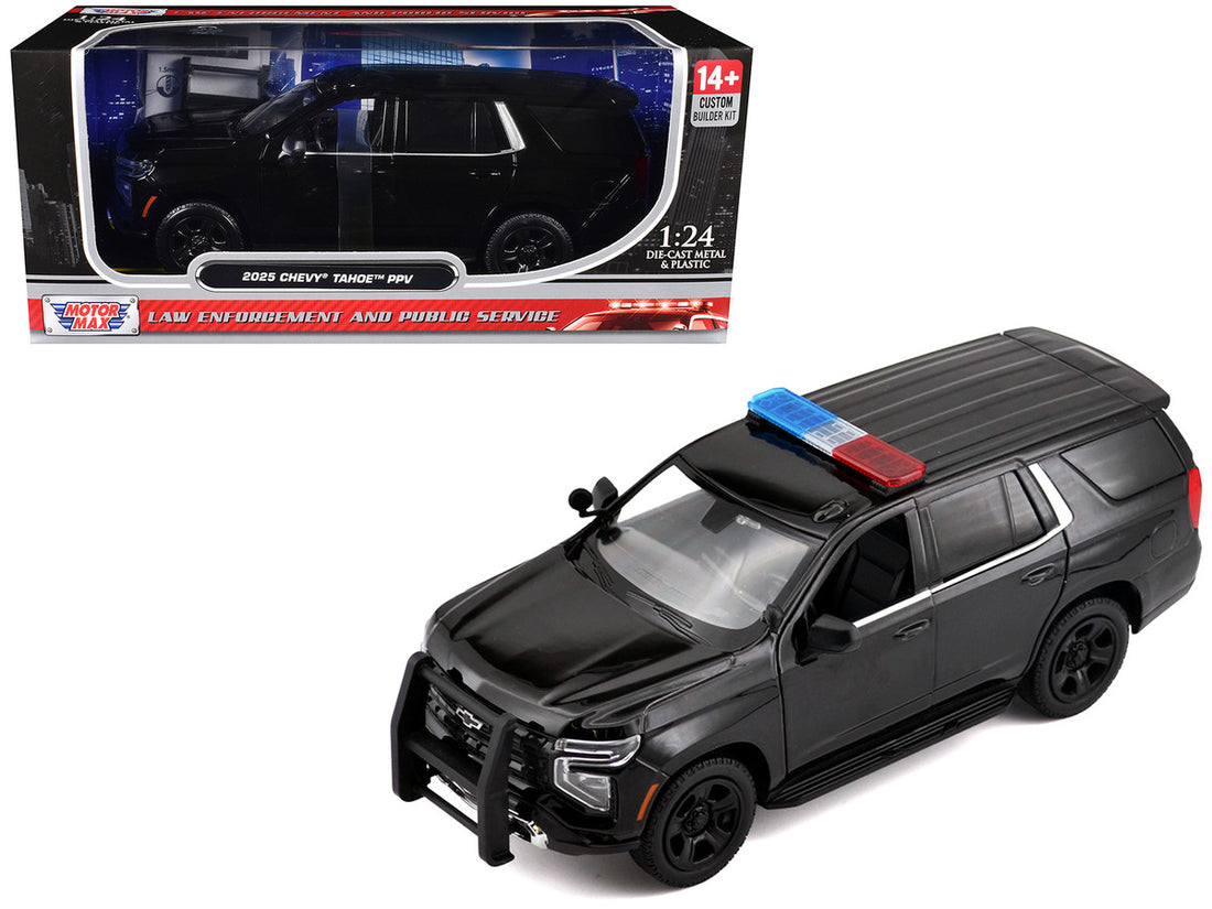 Motormax 1:24-2025 Chevrolet Tahoe Police Pursuit Vehicle (Custom Builder&
