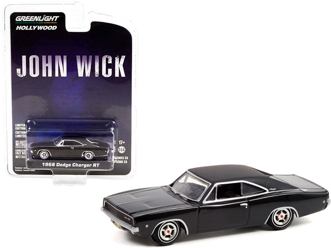 1968 Dodge Charger R/T Gloss Black with Vinyl Black Top "John Wick" (2014)