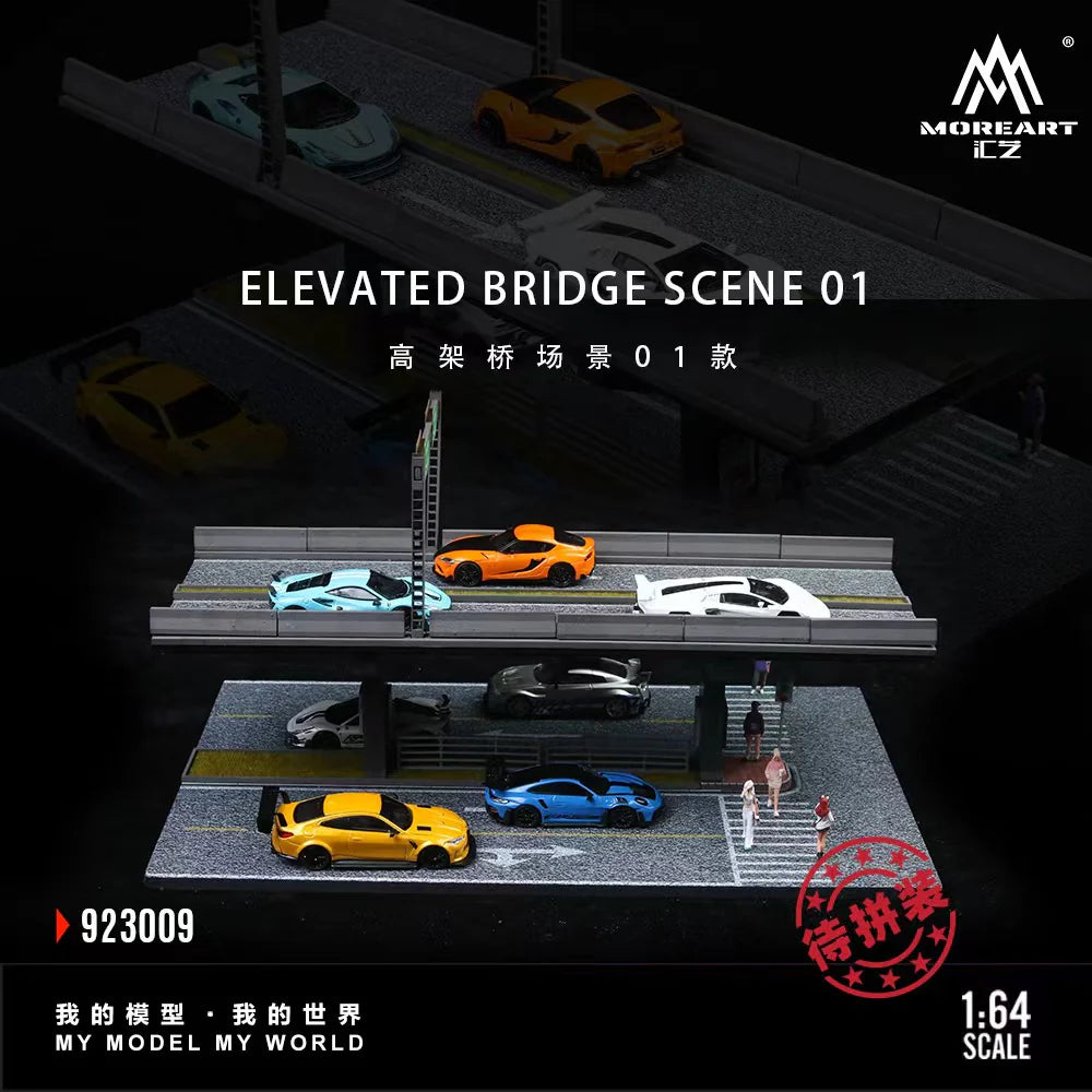MoreArt Diorama 1:64-Scène de pont surélevé 01-ELEVATED BRIDGE SCENE 01 MO923009