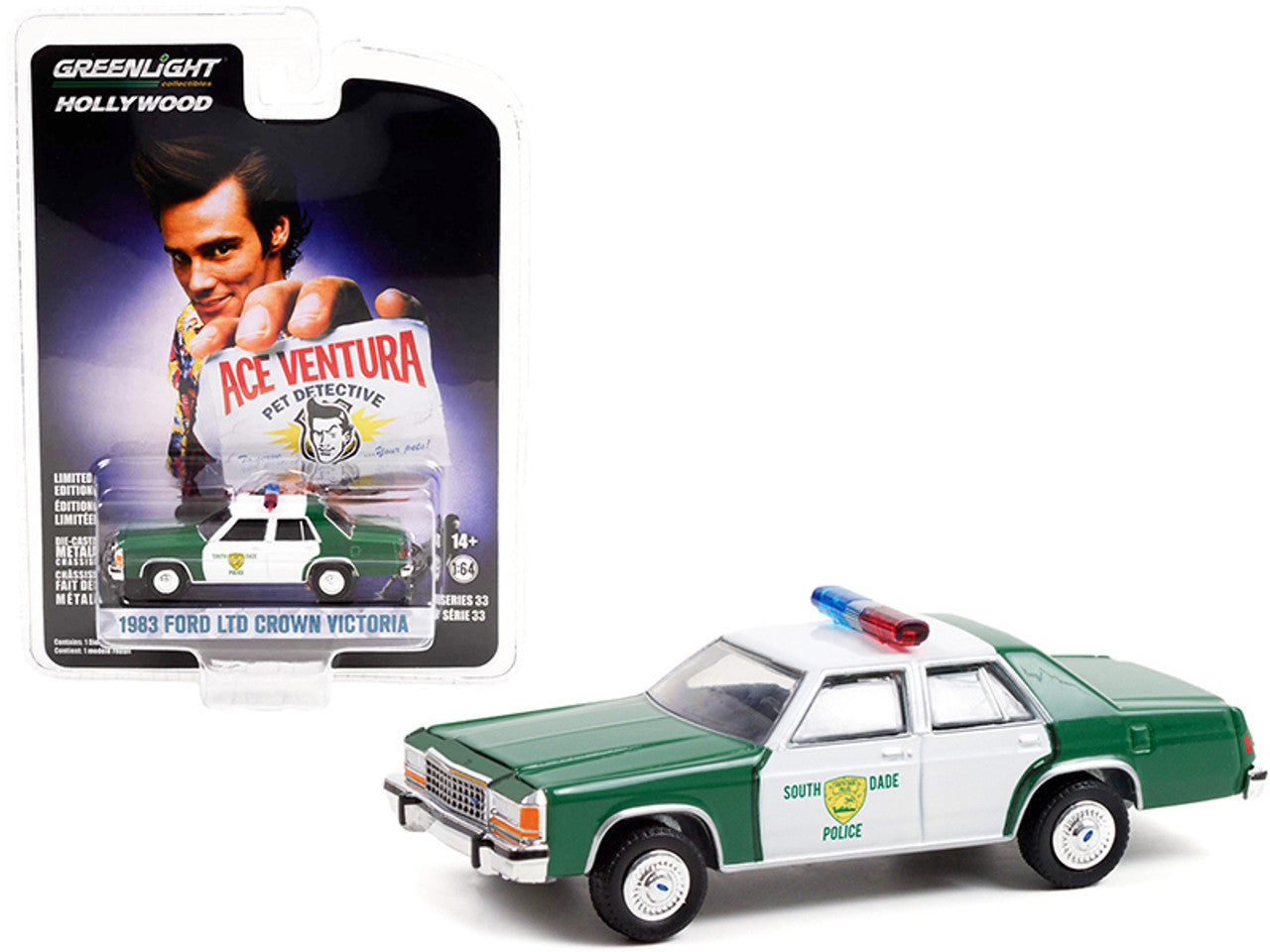 1983 Ford LTD Crown Victoria Green and White "Miami-Dade Police Department" "Ace Ventura: Pet Detective"