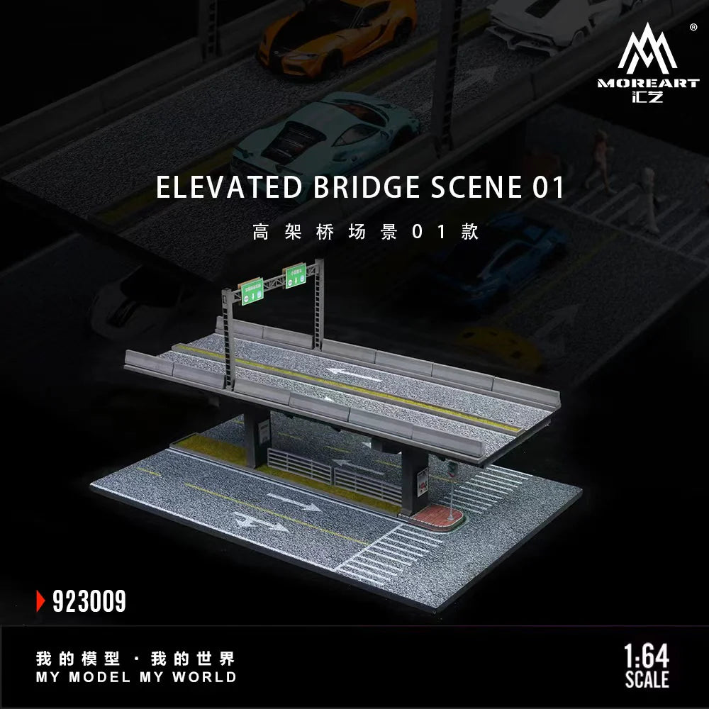 MoreArt Diorama 1:64-Scène de pont surélevé 01-ELEVATED BRIDGE SCENE 01 MO923009