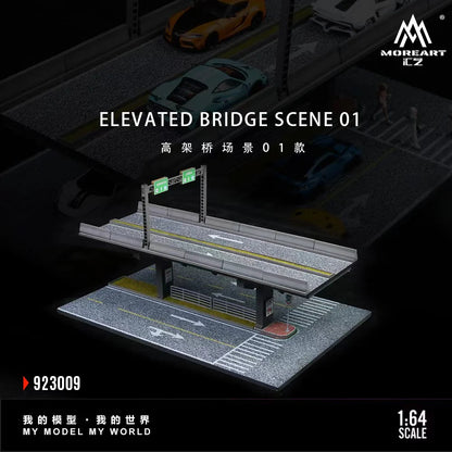 MoreArt Diorama 1:64-Scène de pont surélevé 01-ELEVATED BRIDGE SCENE 01 MO923009