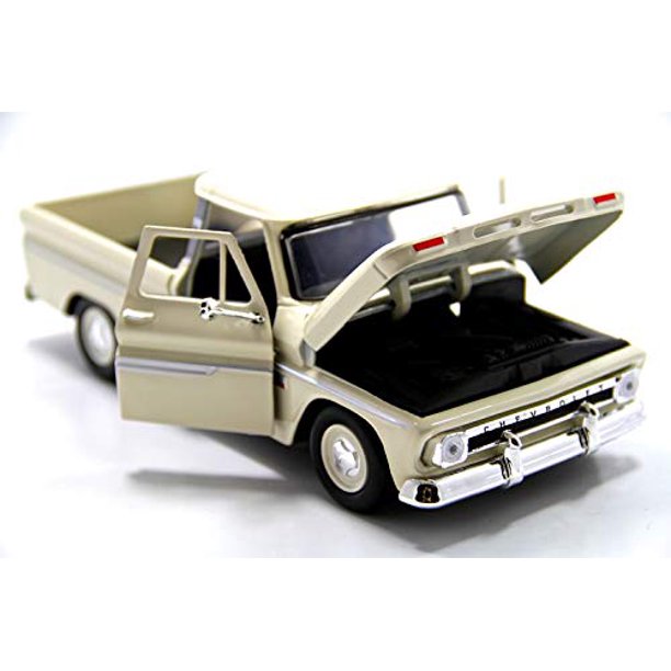 1966 Chevrolet C10 Fleetside Pickup – Blanc – Motormax 1:24 Timeless Legends – 73355AC-CRM