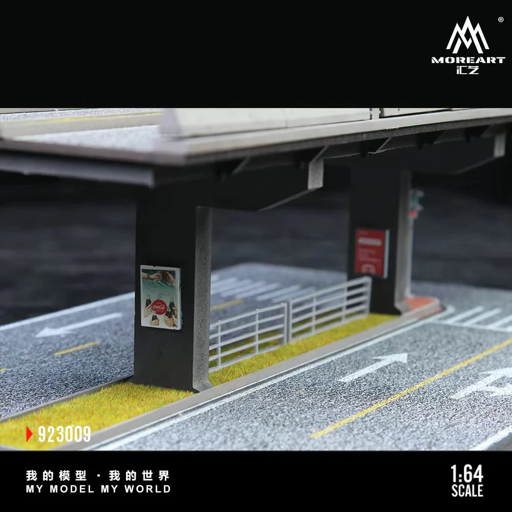 MoreArt Diorama 1:64-Scène de pont surélevé 01-ELEVATED BRIDGE SCENE 01 MO923009
