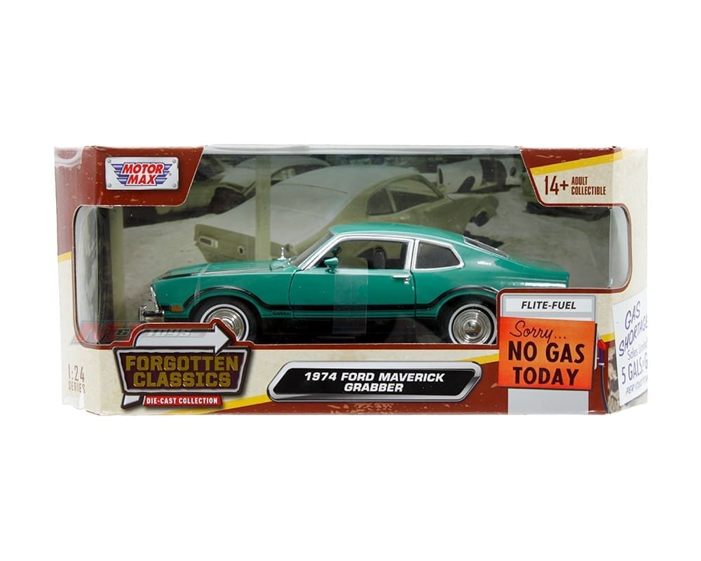 Ford Maverick Grabber 1974 Verte – Motormax 1:24 Forgotten Classics – 79043GRN