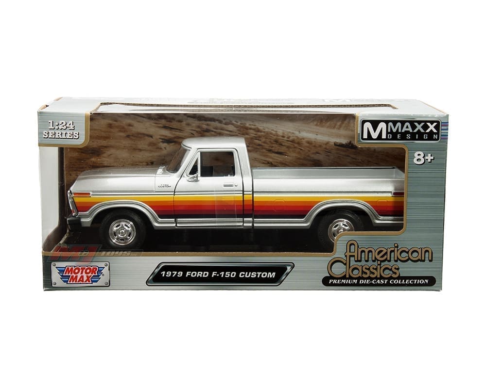 1979 Ford F-150 Custom – Silver with Gradient Stripes 