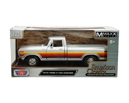 1979 Ford F-150 Custom – Silver with Gradient Stripes 