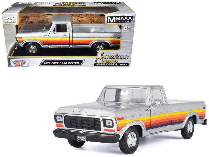 1979 Ford F-150 Custom – Silver with Gradient Stripes 