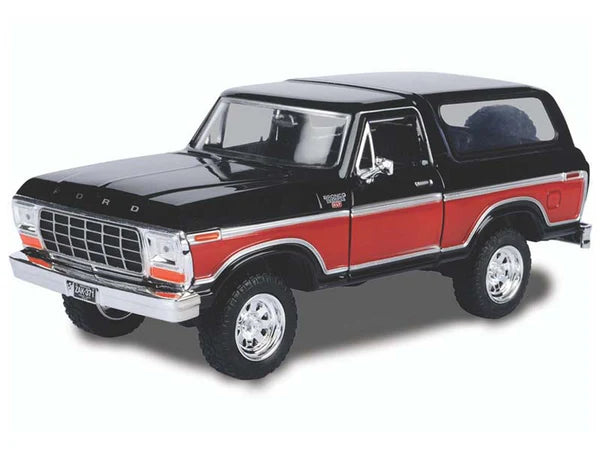 Ford Bronco Ranger XLT Hard Top 1978 Noir et Rouge – Motormax 1:24 Timeless Legends – 79371BKRD