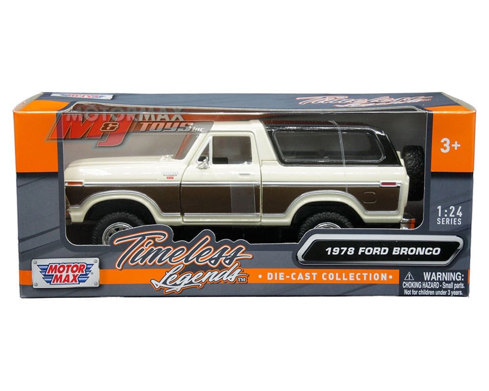 Ford Bronco Ranger XLT 1978 Beige et Brun – Motormax 1:24 Timeless Legends – 79371TABR
