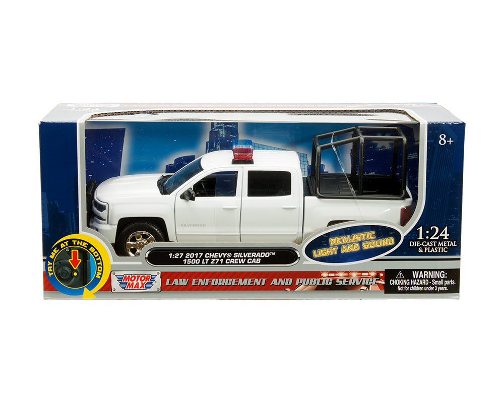 Motormax 1:27 2017 Chevrolet Silverado 1500 LT Z71 Crew Cab (White/Blanc)